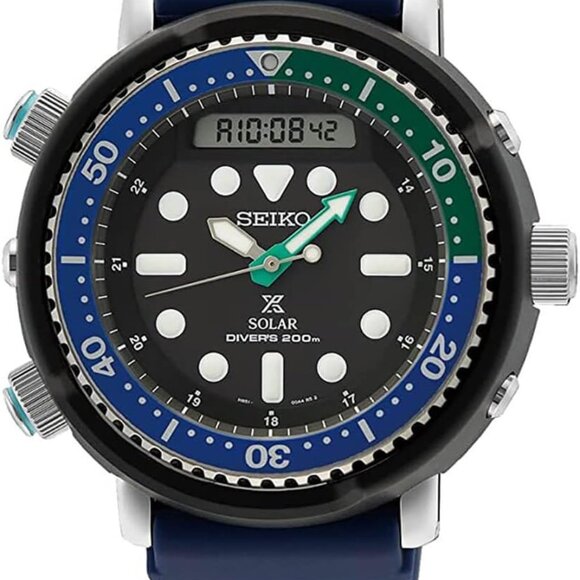 NEW Seiko Prospex Solar Analog-Digital Diver Men's 48mm Watch SNJ039 - Picture 1 of 3